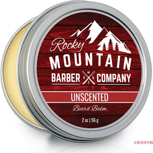 Rocky Mountain Barber Company Beard Balm Unscented, 56g
