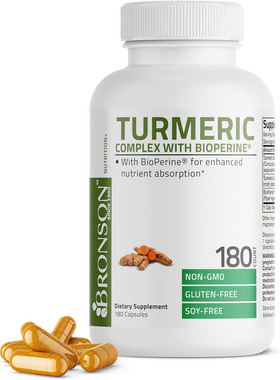 Bronson Turmeric Complex with BioPerine, 180 Capsules
