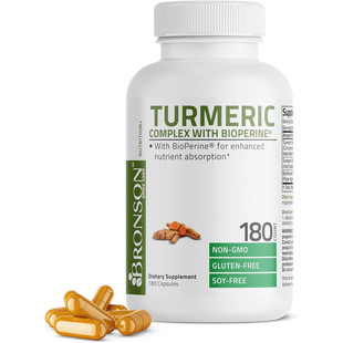 Bronson Turmeric Complex with BioPerine, 180 Capsules