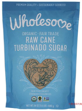 Wholesome Sweeteners Organic Raw Cane Turbinado, 24 oz