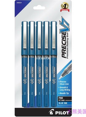 Pilot Precise V7 Stick Rolling Ball Pens, Fine Point, Blue