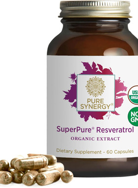 Pure Synergy SuperPure Resveratrol Extract, 60 Capsules