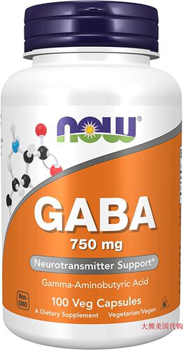 NOW Foods Gaba 750mg, 100 Vcaps