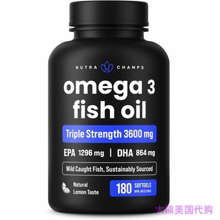 NutraChamps Omega 3 Fish Oil Triple Strength EPA & DHA