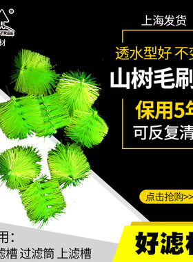 山树过滤毛刷球 生物刷鱼池过滤细菌刷球水族MS104-3绿毛刷培菌刷
