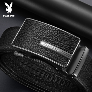 带 自动扣皮带商务百搭真皮牛皮高档裤 花花公子男士 腰带中青年时尚