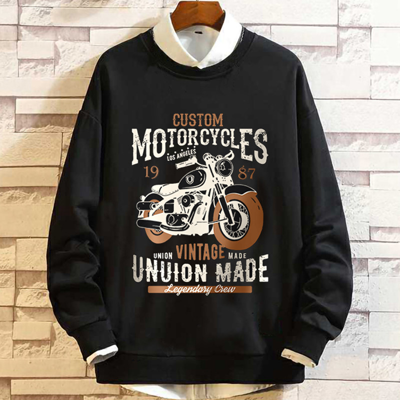 超大特大码胖哥加肥加大圆领卫衣