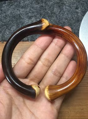 天然女款有结木质饰品黑藤简约