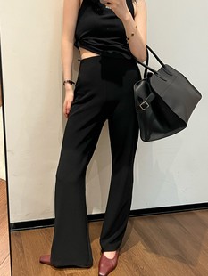 裤 摩登197直筒微喇长裤 显瘦黑色休闲西装 修身 F186 女春秋2025新款