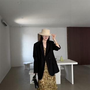 新款 收腰廓形气质西服H311 外套女2026春季 摩登197光泽肌理感西装