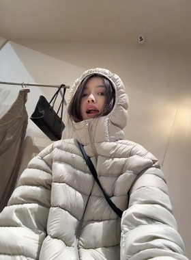 JVV SISTER 连帽排骨羽绒服女2025冬季爆款95白鸭绒保暖外套71277
