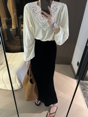 摩登197直筒高腰鱼尾半裙中长裙