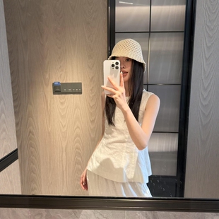 摩登197纯亚麻背心女夏2026新款设计感透气内搭外穿无袖上衣1F311