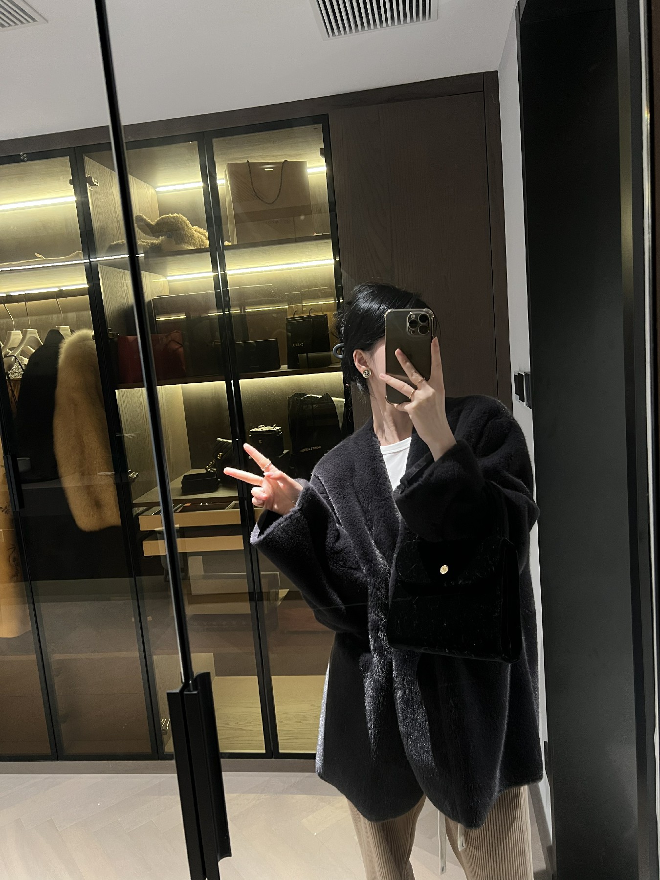 摩登197水貂毛皮毛一体皮草外套