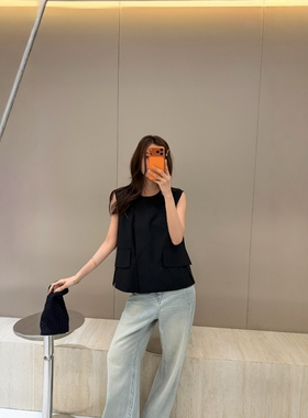 摩登197无袖圆领西装马甲女2026春季新款气质高级感背心上衣 H332
