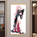 夫妻房间壁画动漫装 饰画 性感美女海报挂画墙贴卧室挂布竖版 二次元
