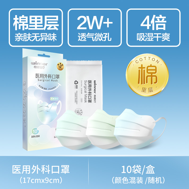 医用外科纯色印花口罩Winner