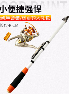 超短软尾矶杆迷你套装碳素钓鱼竿