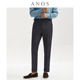 绅士巴黎扣商务休闲单褶微弹牛仔裤 ANOS那不勒斯牛仔西裤 男时尚
