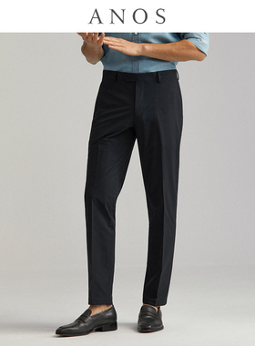 ANOS三防面料新款西裤男修身免烫四面弹商务休闲轻盈透气春夏裤子