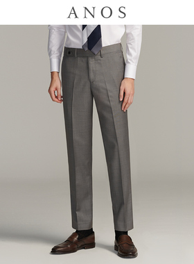 ANOS免烫抗皱男士商务西裤直筒垂坠感宽松休闲西装正装修身裤子