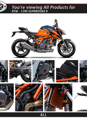 英国RG改装前后车身防摔球水箱护网发动机盖短牌架适用KTM1290SDR