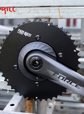 PASS QUEST SRAM FORCE曲柄 F 107BCD盘爪 AXS链条专用变速双齿盘