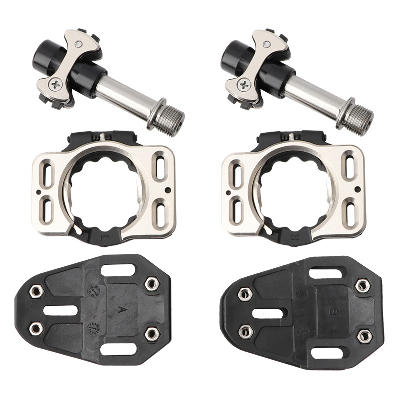 钛合金锁踏公路锁鞋卡踏三培林自行车棒棒糖自锁脚踏板带锁片