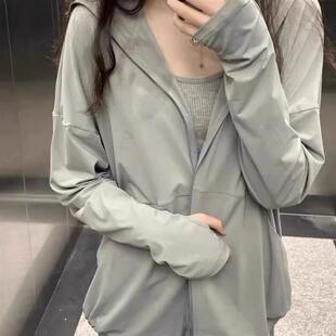 冰丝连帽防晒衣户外防晒服女款宽松夏季2026新款开衫春夏薄款外套