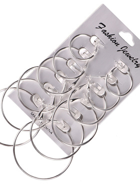 Hoop earrings hoop 6 pairs of earrings圆圈耳环