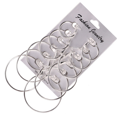 Hoop earrings hoop 6 pairs of earrings圆圈耳环