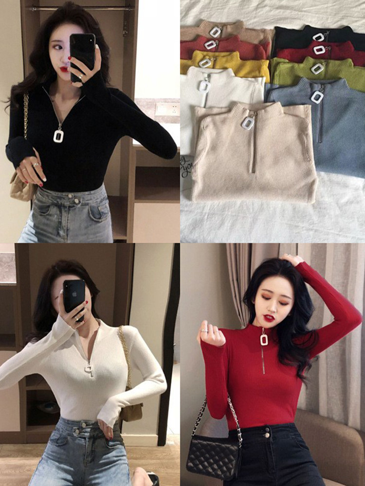 간호 탑 가을 겨울 지퍼가 달린 하프 터틀넥 플러스 벨벳 두꺼운 바닥 스웨터 모유 수유 기간을위한 뜨거운 엄마 스타일 스웨터