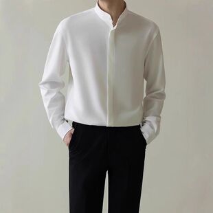 新款 轻熟男衬衫 免烫春秋季 潮2025商务衬衣 韩版 男装 风百搭修身 长袖