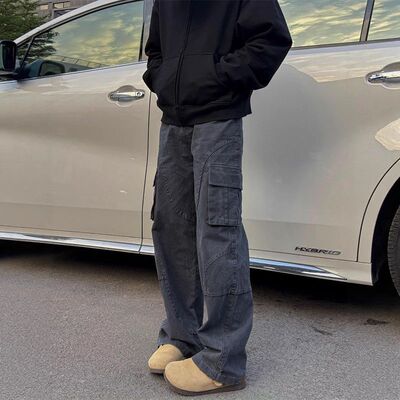 长休闲潮牌裤子工装裤宽松美式