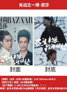 肖战王一博芭莎杂志照片书陈情令剧照纪念册相册书博君一肖演唱会