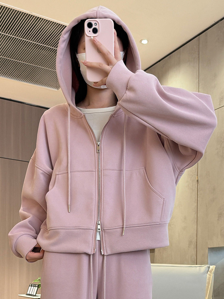 小个子连帽卫衣女2025新款拉卫衣/绒衫