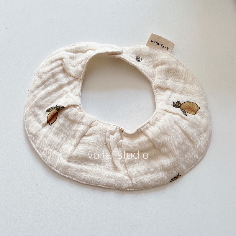 有机棉宝宝口水巾新生儿纱布围兜