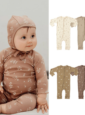 春秋新品欧美ins风婴儿连体衣男女宝宝纯棉哈衣长袖爬服外穿Tsm