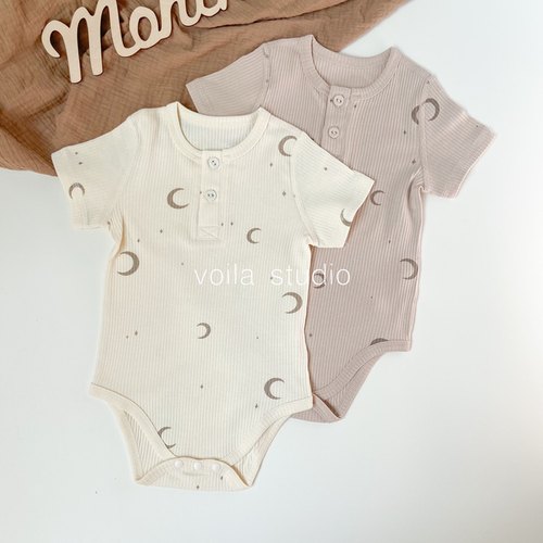 莫代尔棉婴儿无骨短袖包屁衣夏季