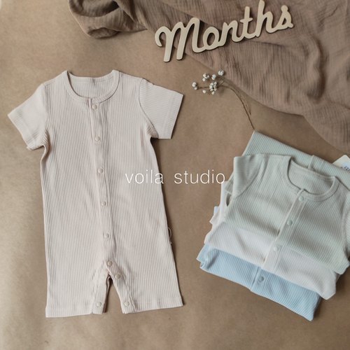 莫代尔棉mar短袖爬服连体衣夏季