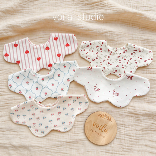 100%棉韩系花瓣口水巾