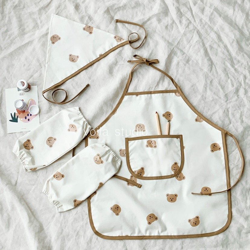 ins韩国儿童宝宝吃饭围裙围兜防水画画反穿衣袖套头巾TPU过家家,童装/婴儿装/亲子装,反穿衣/罩衣,淘宝优惠券,粉丝福利购,淘宝优惠卷