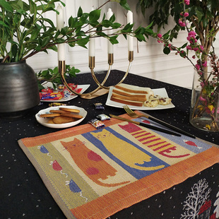 瑞典ekelund全棉小方巾擦手巾茶巾餐杯垫吸水盖巾小桌布35 25cm