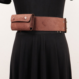 TRUSTME美式 复古金属扣皮带朋克风百搭bm风腰带铆钉腰封腰封7331