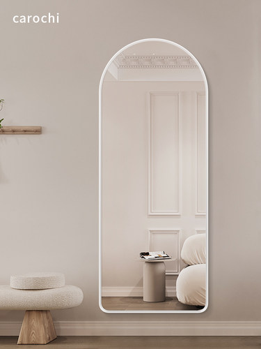 法式入户玄关服装店全身镜落地镜贴墙挂式女装店专用试衣镜穿衣镜