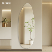 异形全身镜子不规则贴墙自粘壁挂免打孔衣服店全身镜设计感全身镜