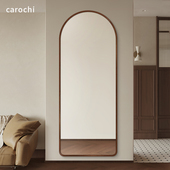 拱形全身镜中古风镜子可挂可立挂墙落地试衣镜贴墙家用卧室穿衣镜