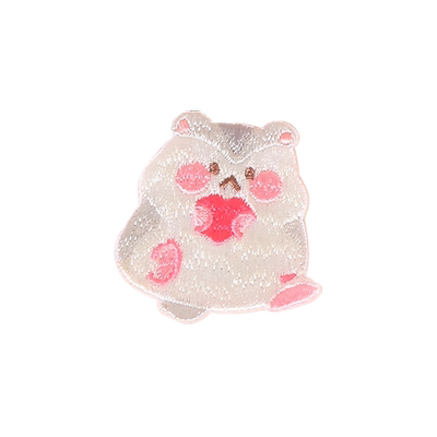 可爱卡通仓鼠布贴羽绒服装饰贴