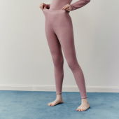 长裤 高腰双层保暖秋裤 61282 女秋冬羊毛加绒加厚打底裤 三枪保暖裤