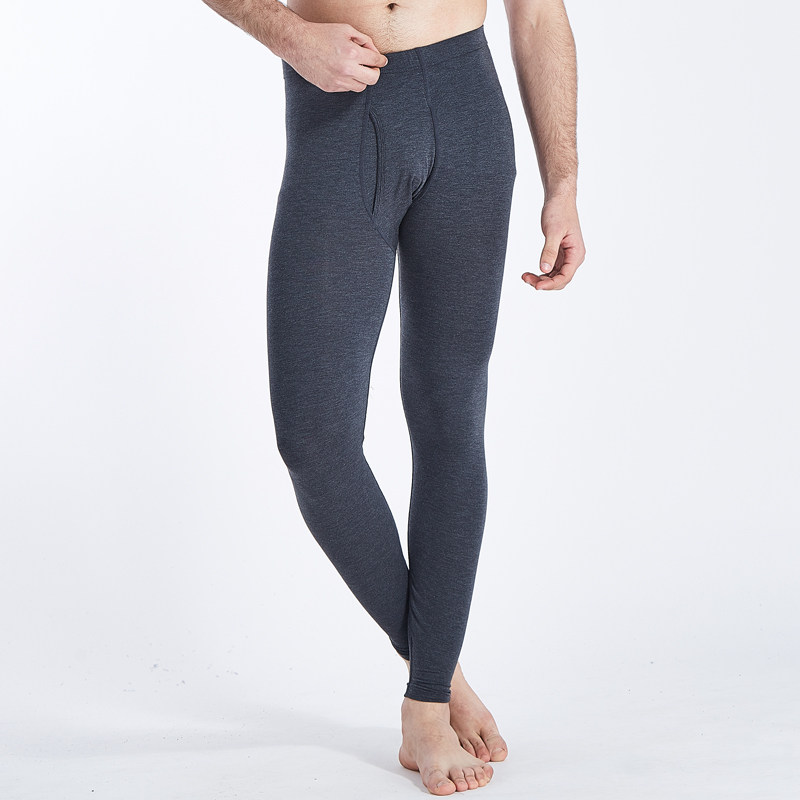 三枪内衣维耐寒男薄款打底裤单件修身中腰线裤男秋裤60809